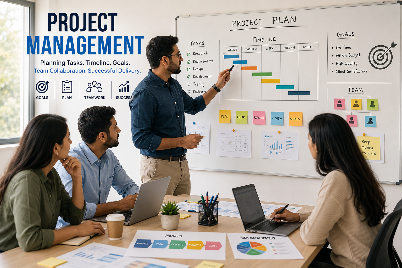 Project Management in Hindi - प्रोजेक्ट मैनेजमेंट क्या है diagram